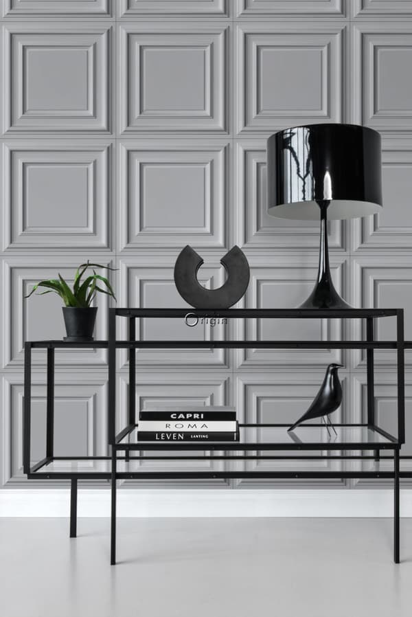 Origin Wallcoverings tapet väggpanel grått 50 cm x 9 m