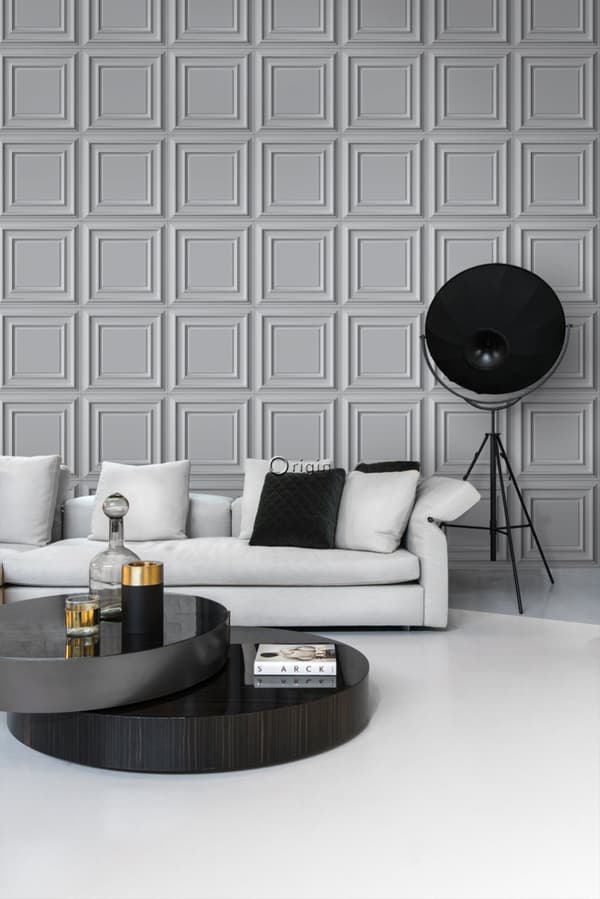 Origin Wallcoverings tapet väggpanel grått 50 cm x 9 m