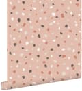 Miniatyrbild 1 av 7: ESTAhome tapet terrazzo milt rosa, vitt och grått 0,53 x 10,05 m