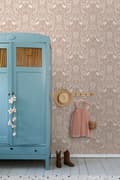 Miniatyrbillede 3 af 8: ESTAhome tapet blomster og fugle i art nouveau nude farve og hvidt 0,53 x 10,05 m