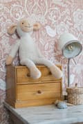 Miniatyrbillede 6 af 8: ESTAhome tapet blomster og fugle i art nouveau nude farve og hvidt 0,53 x 10,05 m