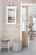 Miniatyrbillede 2 af 8: ESTAhome tapet blomster og fugle i art nouveau nude farve og hvidt 0,53 x 10,05 m