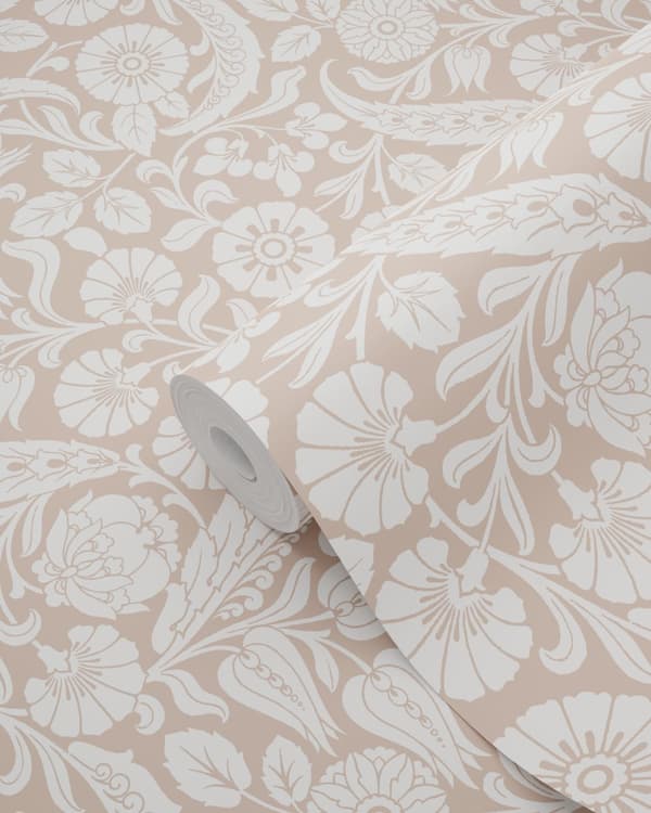 ESTAhome tapet blomstermønster terracotta pink 0,53 x 10,05 m