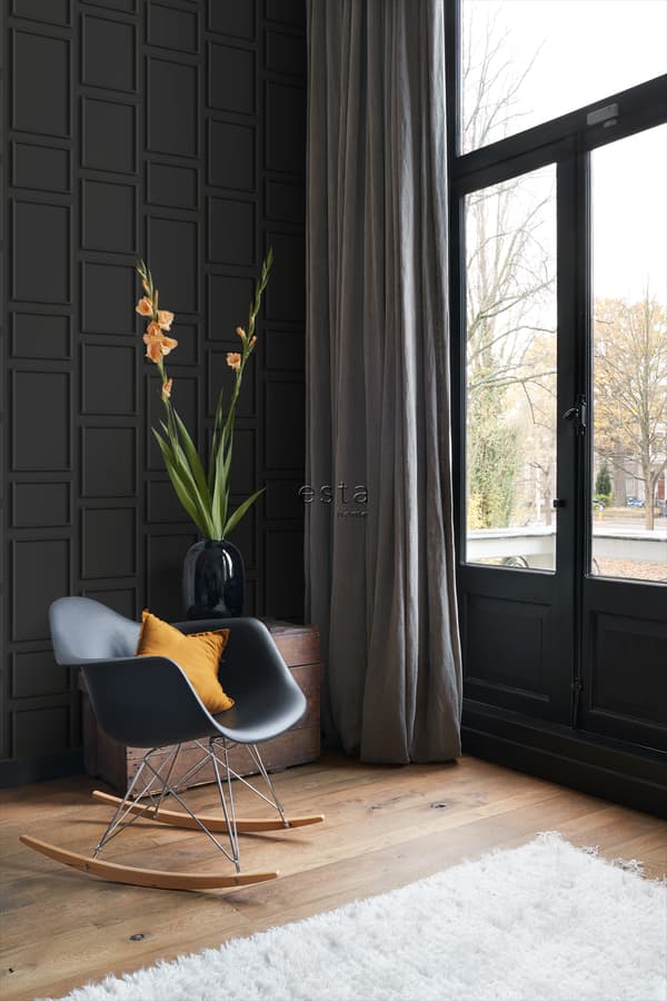 ESTAhome tapet väggpanel svart - 139338 - 50 x 900 cm