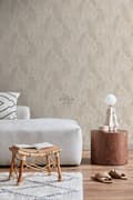 Miniatyrbild 3 av 8: ESTAhome tapet handmålade blad beige 0,53 x 10,05 m
