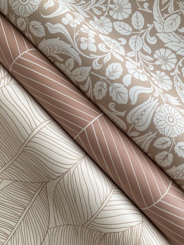 ESTAhome tapet handmålade blad beige 0,53 x 10,05 m