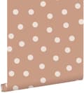 Miniatyrbillede 1 af 8: ESTAhome tapet prikker terracotta rød og cremehvid 0,53 x 10,05 m