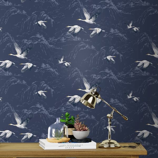 Laura Ashley - Non-woven tapet - Animalia Midnight - 10mx52cm