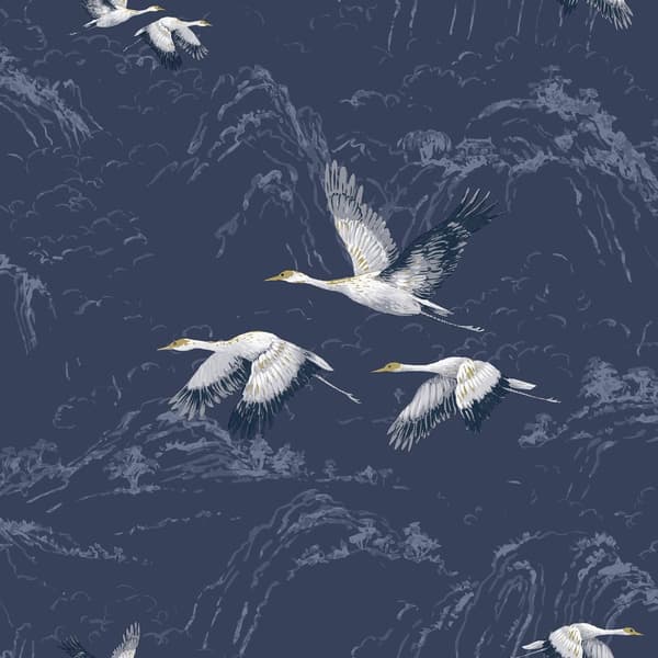Laura Ashley - Non-woven tapet - Animalia Midnight - 10mx52cm