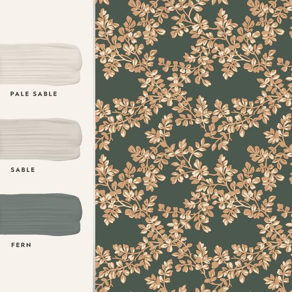 Laura Ashley - Non-woven Tapet - Burnham Fern - 10mx52cm