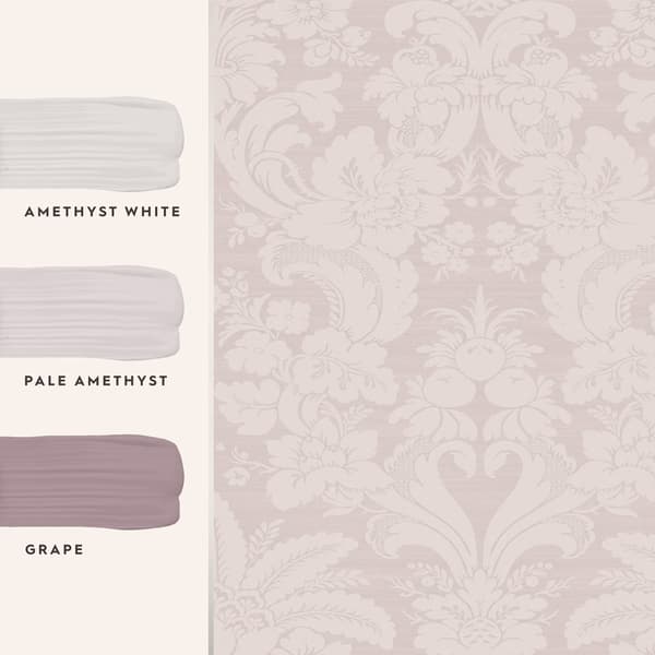 Laura Ashley - Non-woven tapet - Martigues Sugared Violet - 10mx52cm