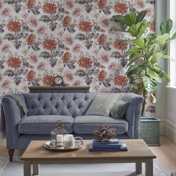 Laura Ashley - Non-woven tapet - Maryam Crimson - 10mx52cm