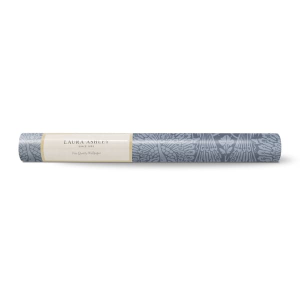 Laura Ashley - Non-woven Tapet - Peacock Damask Dusky Seaspray - 10mx52cm