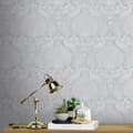Miniatyrbillede 3 af 6: Laura Ashley - Non woven tapet - Peacock Damask Pale Slate - 10mx52cm