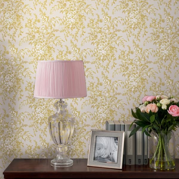 Laura Ashley - Non-woven Tapet - Picardie Pale Gold - 10mx52cm