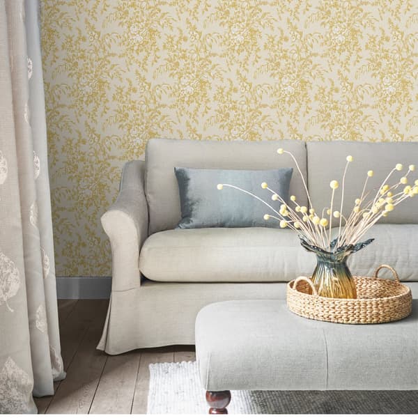 Laura Ashley - Non-woven Tapet - Picardie Pale Gold - 10mx52cm