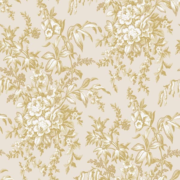 Laura Ashley - Non-woven Tapet - Picardie Pale Gold - 10mx52cm