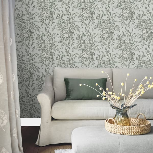 Laura Ashley - Non-woven Tapet - Picardie Sage - 10mx52cm