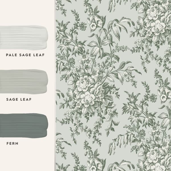 Laura Ashley - Non-woven Tapet - Picardie Sage - 10mx52cm