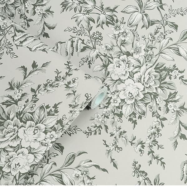Laura Ashley - Non-woven Tapet - Picardie Sage - 10mx52cm