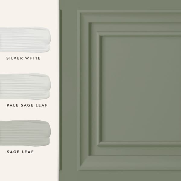 Laura Ashley - Non-woven Tapet - Redbrook Wood Panel Sage - 10mx52cm