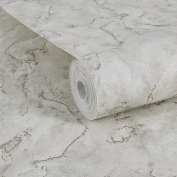 Boutique - Non-woven tapet - Marmor - Beige/Roseguld - 10mx52cm