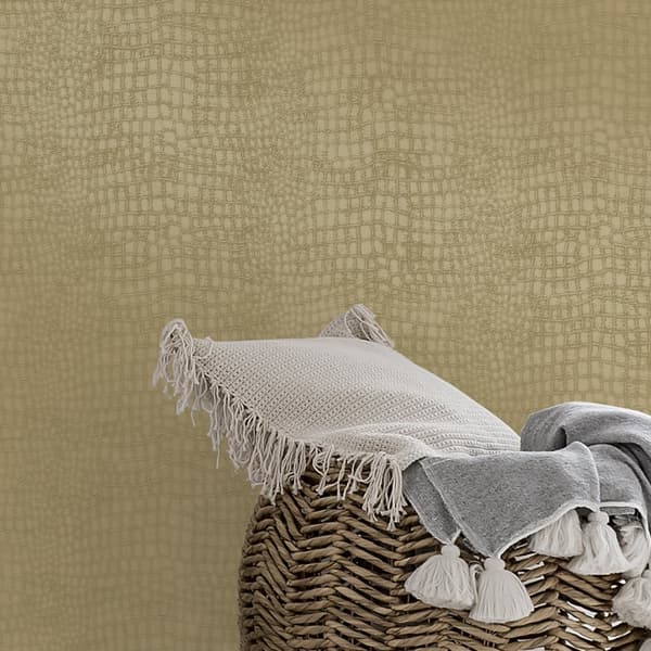 Superfresco Easy - Non-woven tapet - Krokodil - Guld - 10mx52cm