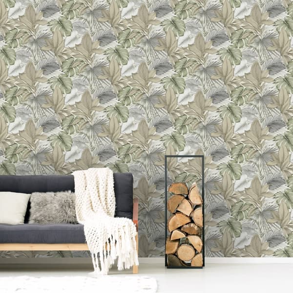 Superfresco Easy - Non-woven tapet - Indra Natural - Grön - 10mx52cm