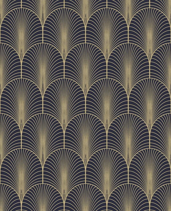 Superfresco Easy - Non-woven tapet - Josephine - Blå/Guld - 10mx52cm
