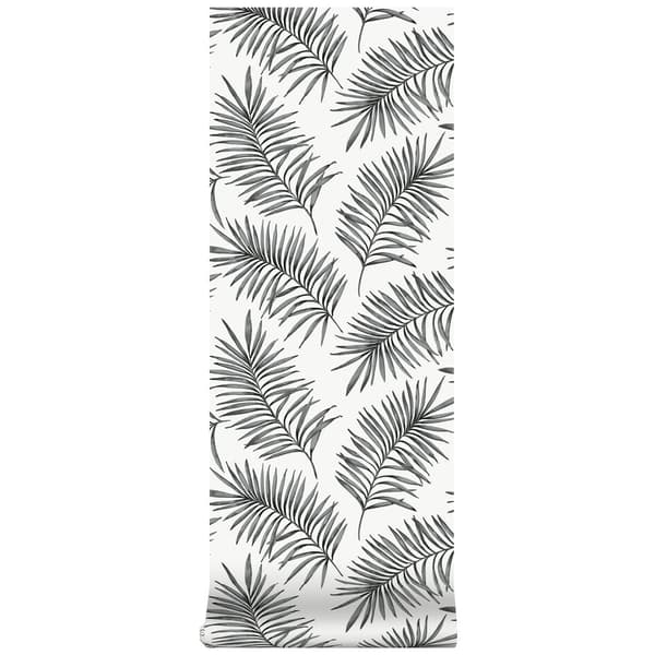 Superfresco Easy - Non-woven Tapet - Scandi Leaves - Vit/Grå - 10mx52cm