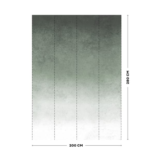 Art for the Home - Fototapet - Fading Betong - Grön - 280x200cm