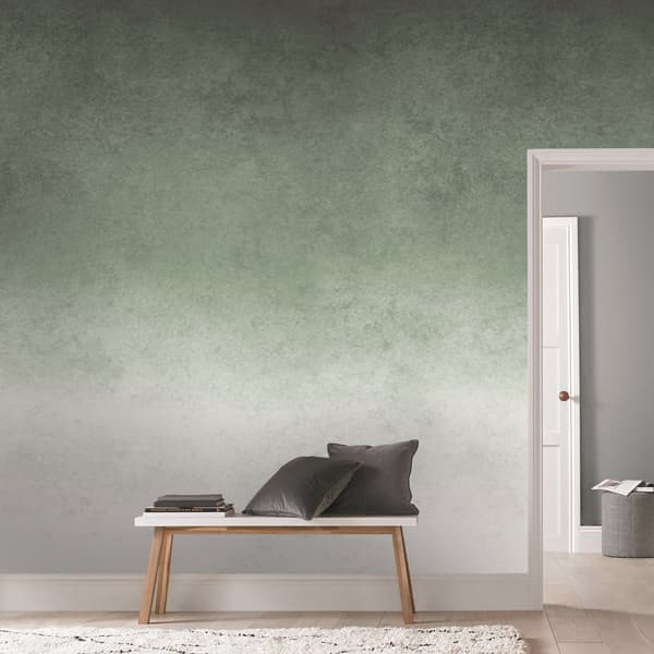 Art for the Home - Fototapet - Fading Betong - Grön - 280x200cm
