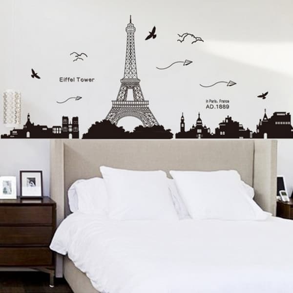 Tee itse Pariisin Eiffel-torni Art Decal seinätarra seinämaalaus Makuuhuoneen sisustus irrotettava