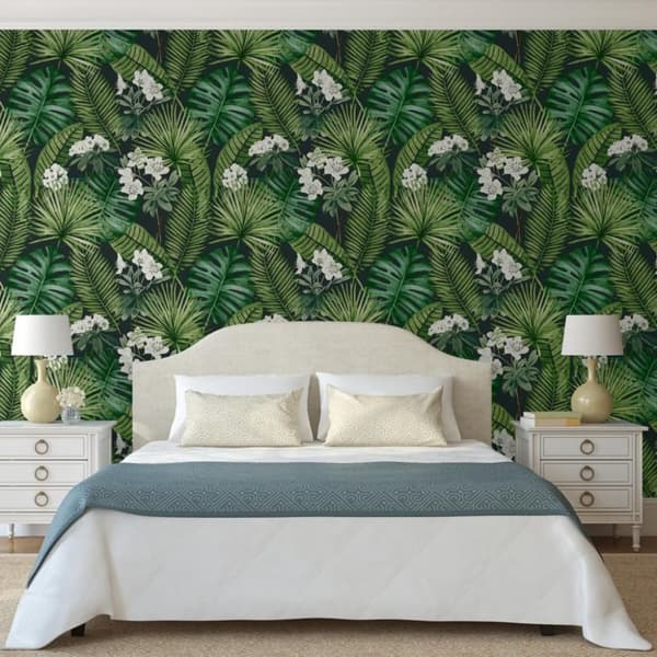 DUTCH WALLCOVERINGS Tapet Eden svart och mörkgrön