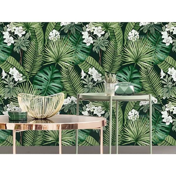 DUTCH WALLCOVERINGS Tapet Eden svart och mörkgrön