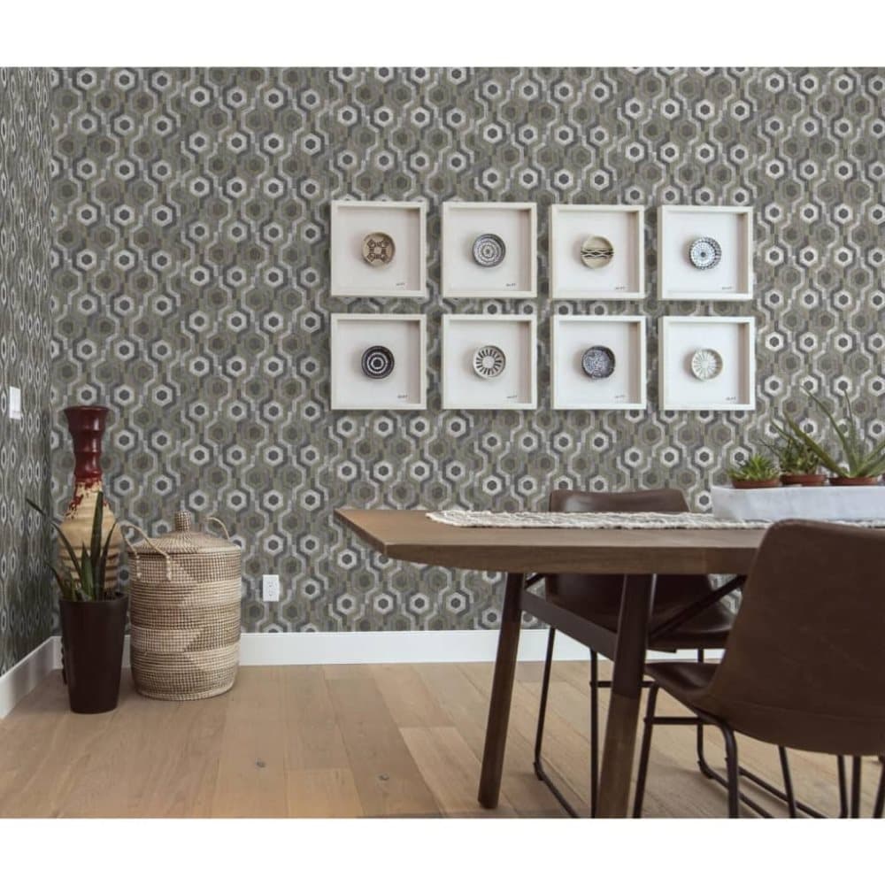 DUTCH WALLCOVERINGS Tapet Galactic silver och brun