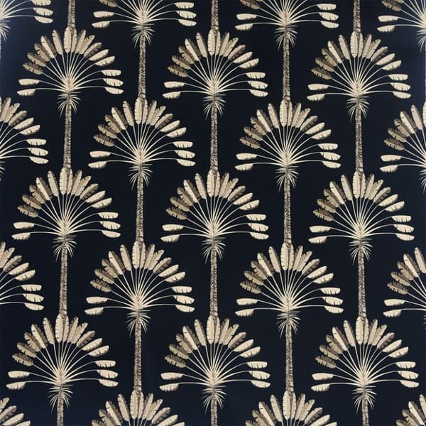 DUTCH WALLCOVERINGS Veggpanel Palm Palace svart og gul