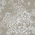 Miniatyrbild 1 av 8: Textiltapet blomster Profhome 306574-GU texturerad glansigt mönster matt bakgrund färg silver brun 5,33 m2