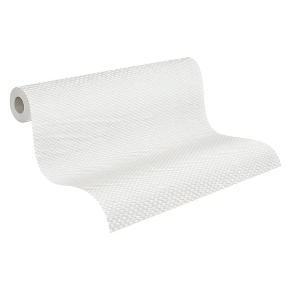 Övermålningsbar tapet textur Profhome 145512-GU texturerad matt färg vit 26,5 m2