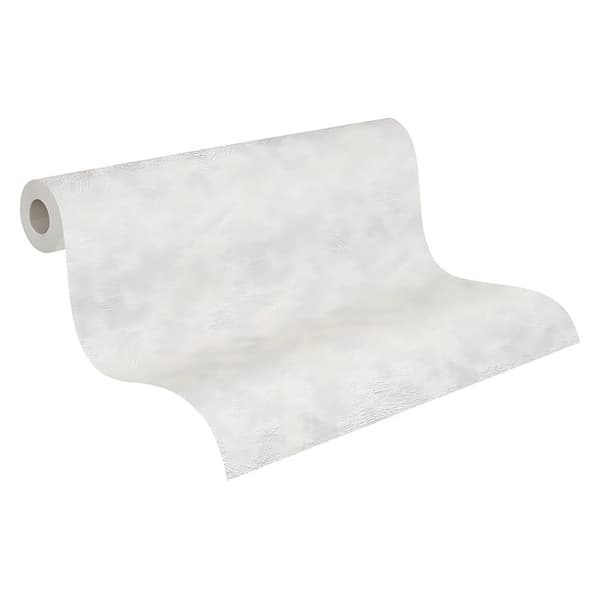 Övermålningsbar tapet textur Profhome 153319-GU lätt texturerad matt färg vit 26,5 m2