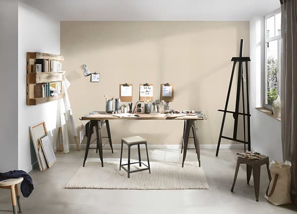Non woven-tapet uni kulör Profhome 211767-GU lätt texturerad matt färg beige 5,33 m2
