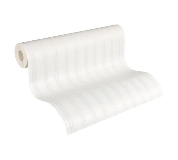 Övermålningsbar tapet traditionell Profhome 243515-GU texturerad matt färg vit 5,33 m2