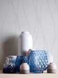 Miniatyrbild 5 av 7: Övermålningsbar tapet vågiga linjer Profhome 244918-GU texturerad matt färg vit 5,33 m2