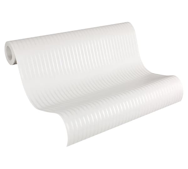 Non woven-tapet traditionell Profhome 256218-GU lätt texturerad matt färg vit beige 5,33 m2