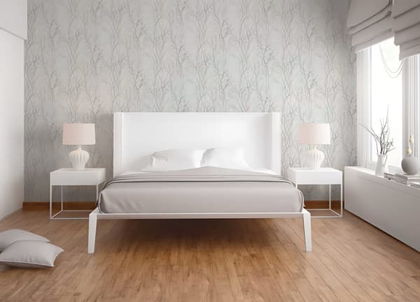 Non woven-tapet skog Profhome 300941-GU texturerad matt färg vit silver 5,33 m2