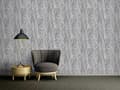 Miniatyrbild 5 av 9: Non woven-tapet skog Profhome 300943-GU texturerad matt färg silver grå 5,33 m2