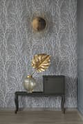 Miniatyrbild 6 av 9: Non woven-tapet skog Profhome 300943-GU texturerad matt färg silver grå 5,33 m2