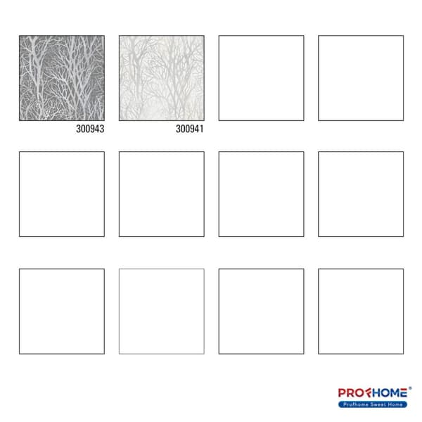 Non woven-tapet skog Profhome 300943-GU texturerad matt färg silver grå 5,33 m2