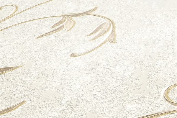 Non woven-tapet blomster Profhome 304182-GU lätt texturerad matt färg beige brons grädde 5,33 m2