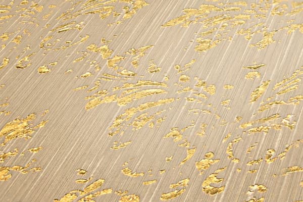 Textiltapet ornament Profhome 306624-GU texturerad glansigt mönster matt bakgrund färg beige guld 5,33 m2